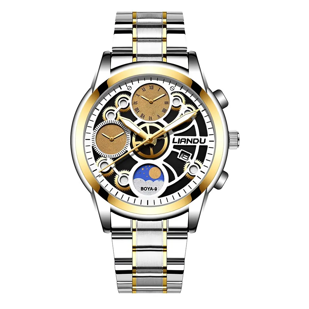 Top Brand Luxury Fashion Watch Men Mechanical Dial Clock Sport Watches Mens Quartz Wristwatch Relogio Masculino