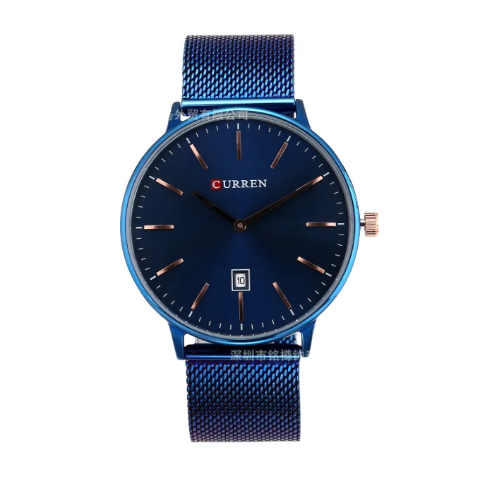 Calendar Steel Strip Men's Quartz Watch for 2024 New Fashion Circular Shape Practical and Versatile for Business Quartz Watch