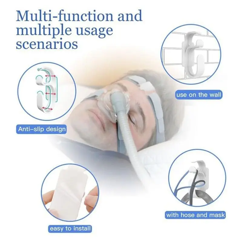 Beauty CPAP Hose Cleaning Kit-2PCS Hose Holder Hooks, 7Ft Flexible CPAP Tube Brush, 7