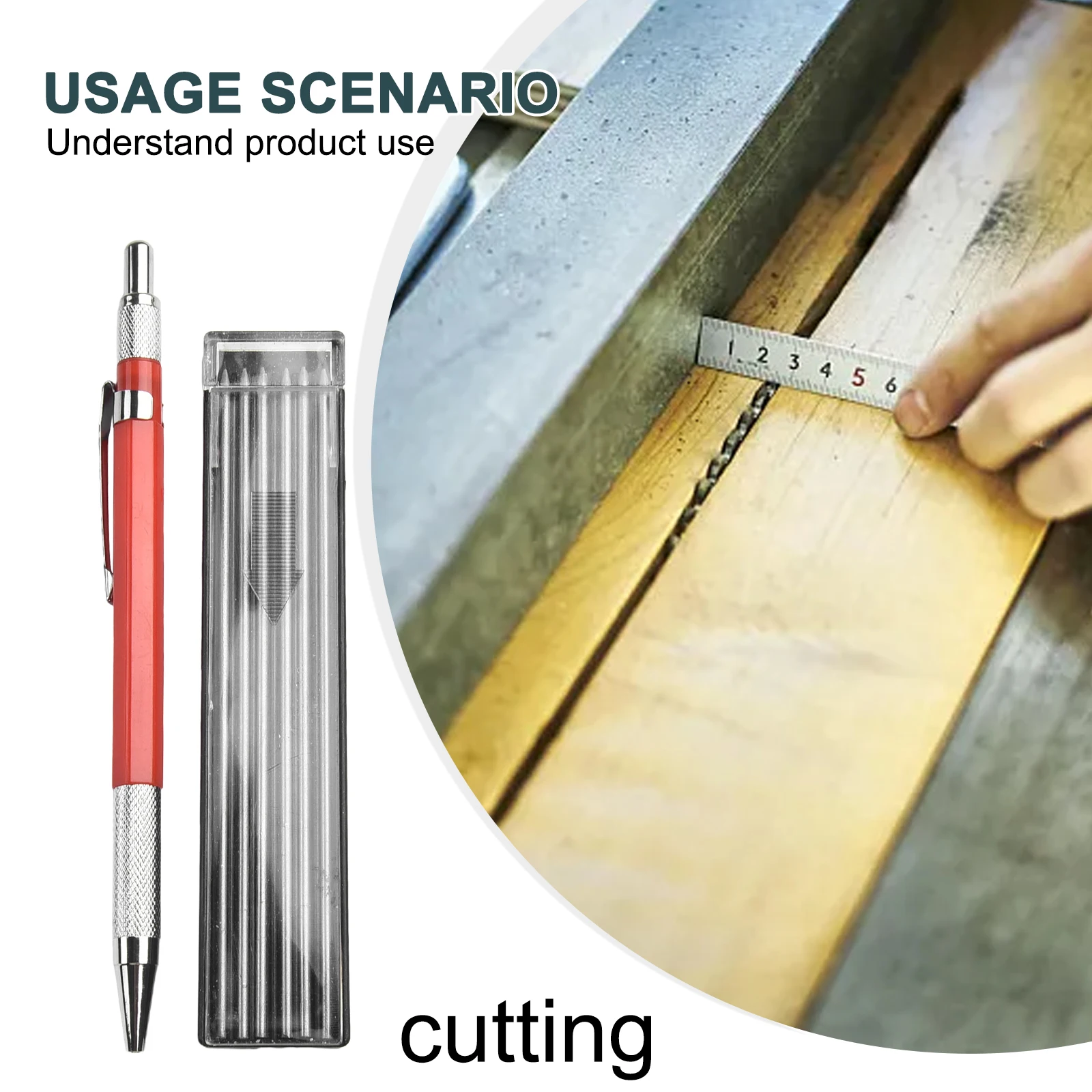 ปากกามาร์กเกอร์สำหรับงานหนัก, ดินสอช่างเชื่อมเชิงกลพร้อมปากกาสีเงินเรืองแสง12เม็ด