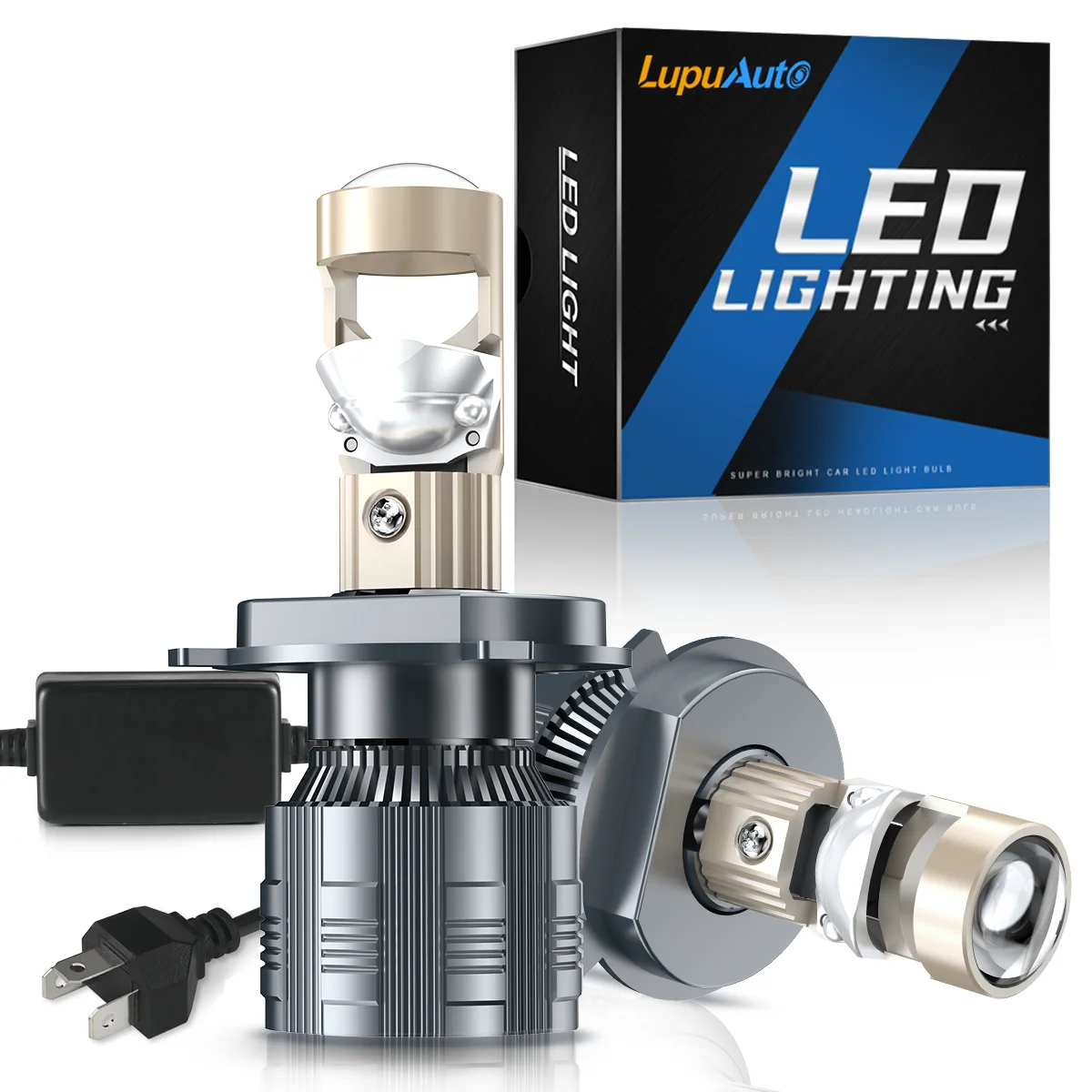 

2PCS 40000ML H4 LED Projector Lens Headlight Car Bulb 6500K Canbus Turbo High Power Mini 1:1 Auto/Moto Lamp Mini Lens