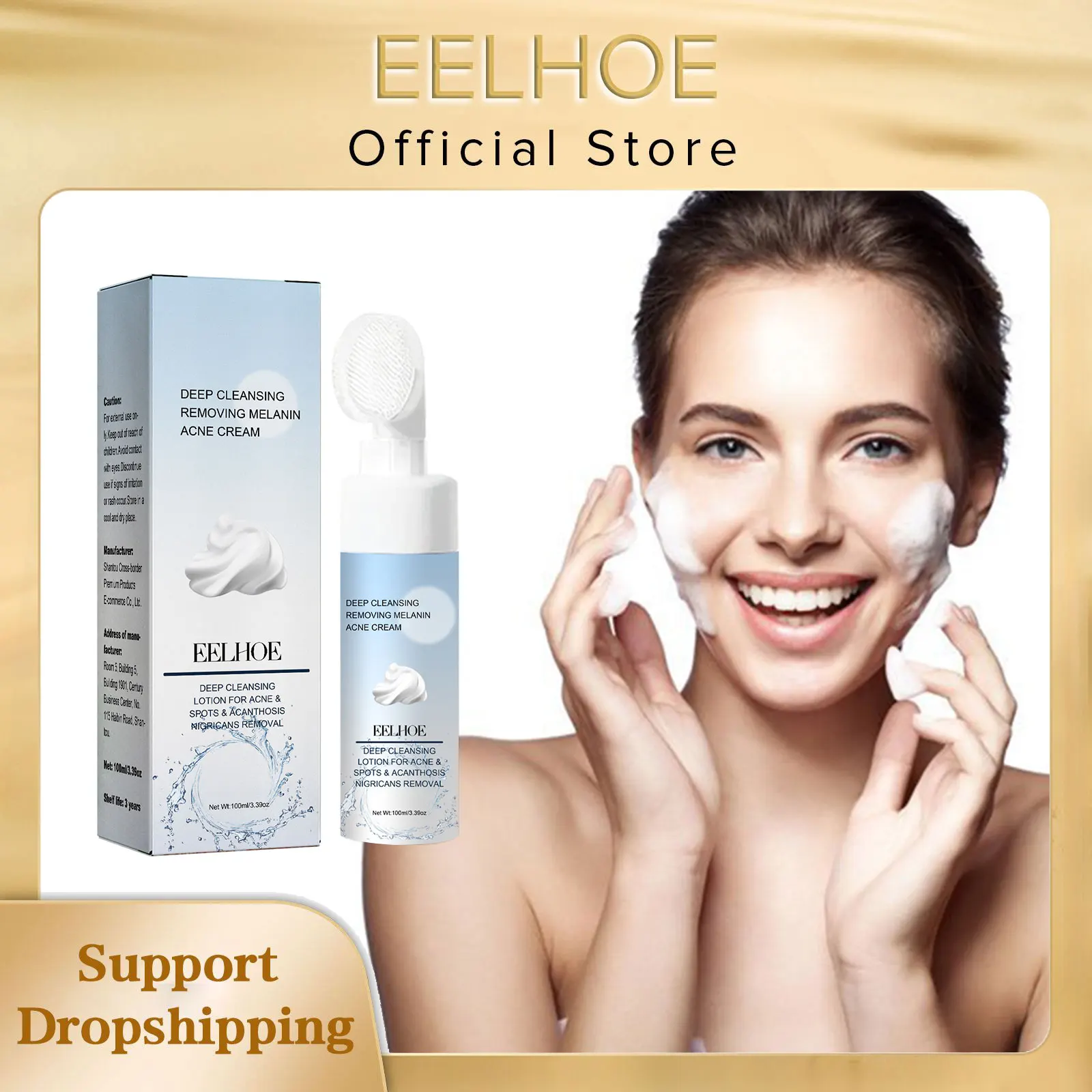 

EELHOE Acne Cleansing Face Wash Foam Pimple Remover Blackheads Oil Control Smooth Skin Moisturizing Face Wash Cleanser for Acne