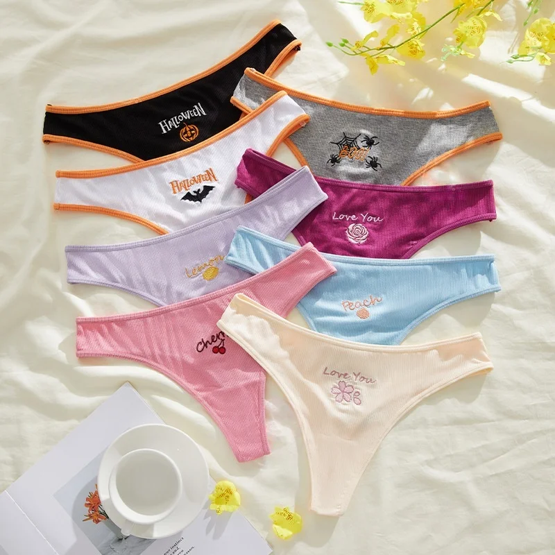 Obstbedruckte Mädchen-G-Strings Sexy Nahtlose Damen-Slips Tanga Unterwäsche Niedrige Taille Fitness-Lingerie Größe S-XL