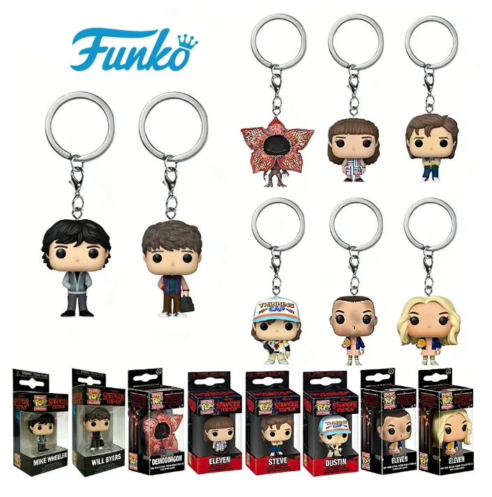 Figura Coleccionable Funko Pop de WILL BYERS, MIKE WHEELER, ELEVEN, Demogorgon, DUSTIN, Barb, Llavero, Muñecos, Regalo de Navidad, Juguetes