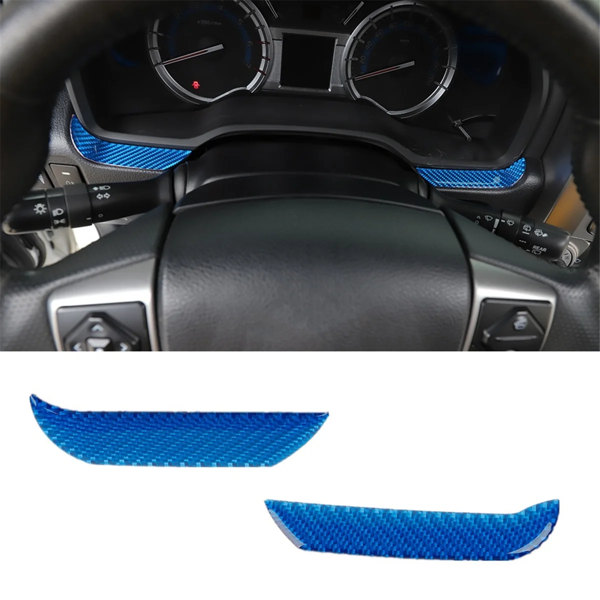 For 4Runner 2010-2023 Carbon Fiber Car Central Control Dashboard Cover Sticker Trim Interior Accessories ,Blue