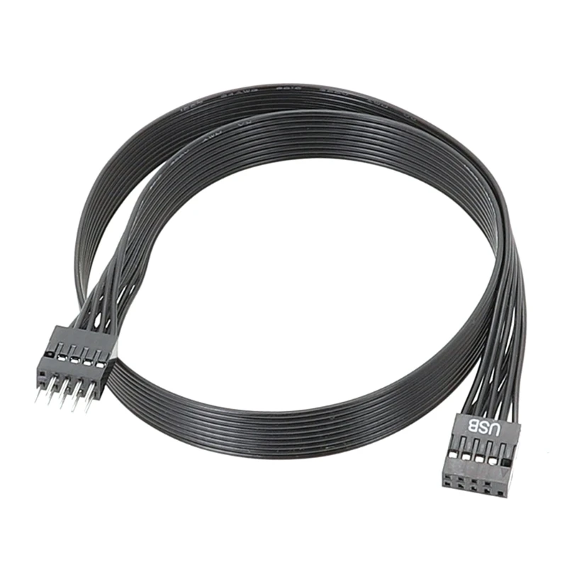 USB2.0 9pin Header Computer Motherboard Front 9P Extension Cable Male To Female Connection Flat Cable (20cm/30cm/50cm)