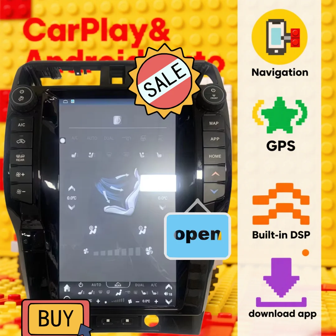 

8 + 256 ГБ 16-дюймовый автомобильный радиоприемник с вертикальным экраном для Toyota 4Runner 2010-2023 CarPlay GPS-навигация Android HeadUnit Стерео Мультимедиа