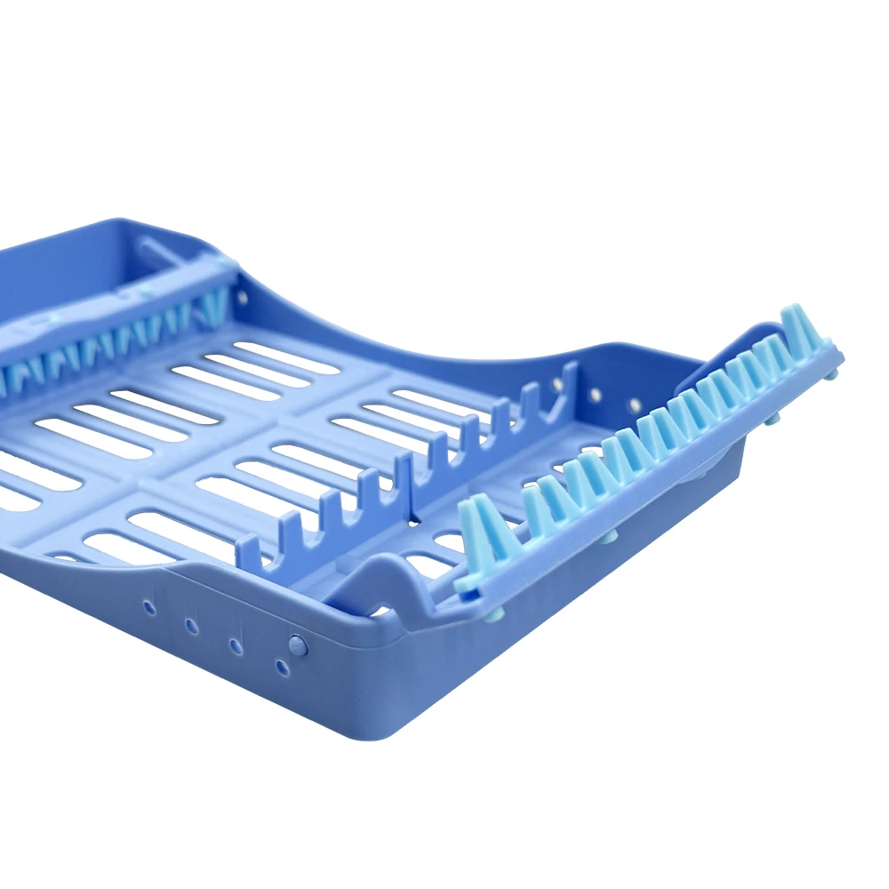 

1pc Dental Disinfection Rack 10 Holes Autoclavable Sterilization Box For Composite Resin Spatulas Plastic Placing Case Tray New