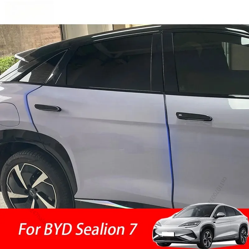 For BYD Sealion 07EV Sealion 07 EV 2024 2025 Door Crash Strip Rubber Edge Protection Trim Stripe Adhesive Scratch Protect