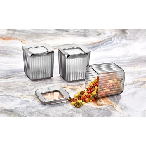 Kitchen Chef Lux Storage Container Smoked 3 Pcs 800ML