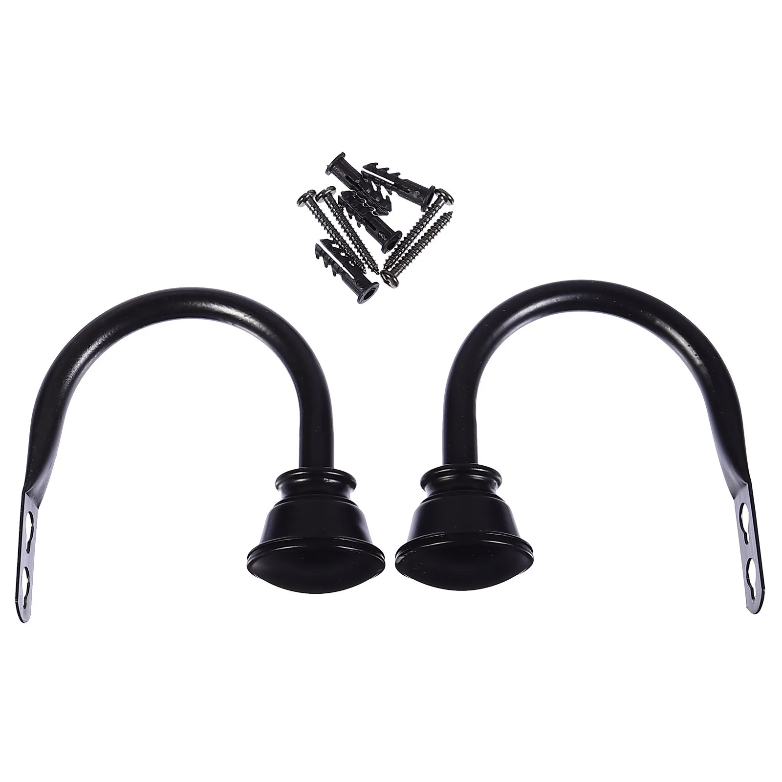 2 قطعة U-شكل الحديد الستار السنانير قوية الحائط الشماعات للمعاطف المناشف القبعات خطاطيف الستائر الباب U-شكل هوك