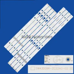 8pcs/set LED strip for  43UG620V 43UJ620V 43UJ6200 CRH-A4330300104L6CNRev1.0 CRH-A4330300105R6CNRev1.0 A4330300105R74CREV1.0