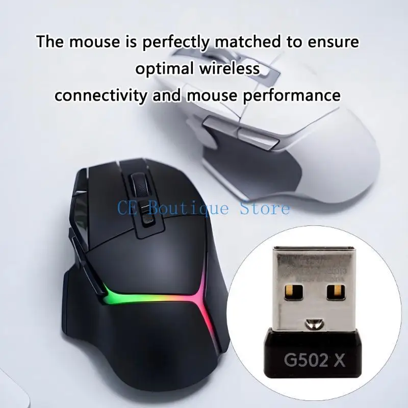 ดีไซน์อะแดปเตอร์ USB ขนาดกะทัดรัดสำหรับ G502 X / G502 X Lightspeed Wireless Mouse Receiver ให้ประสิทธิภาพที่เชื่อถือได้