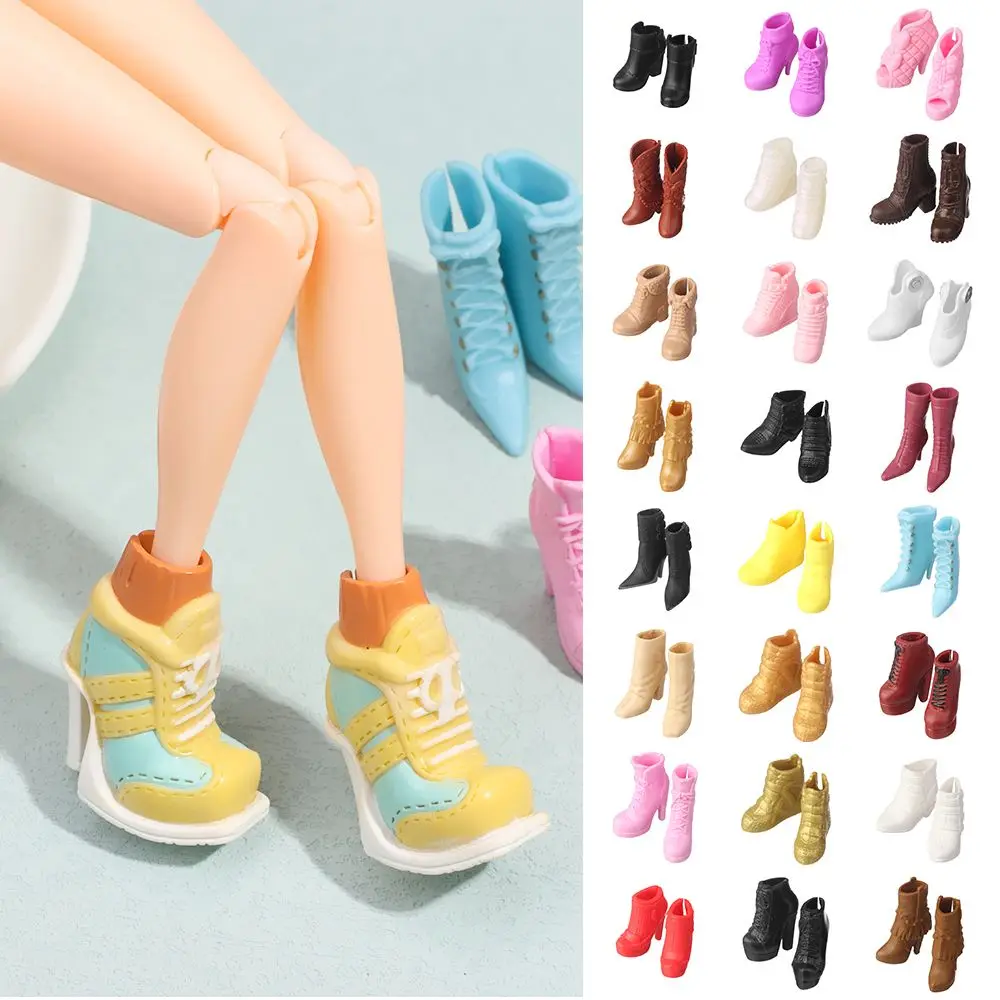 1Pair 30CM Doll Shoes 1/6 BJD Dolls Boot Plastic Fashion Long Knees Boots Female Doll Accessories