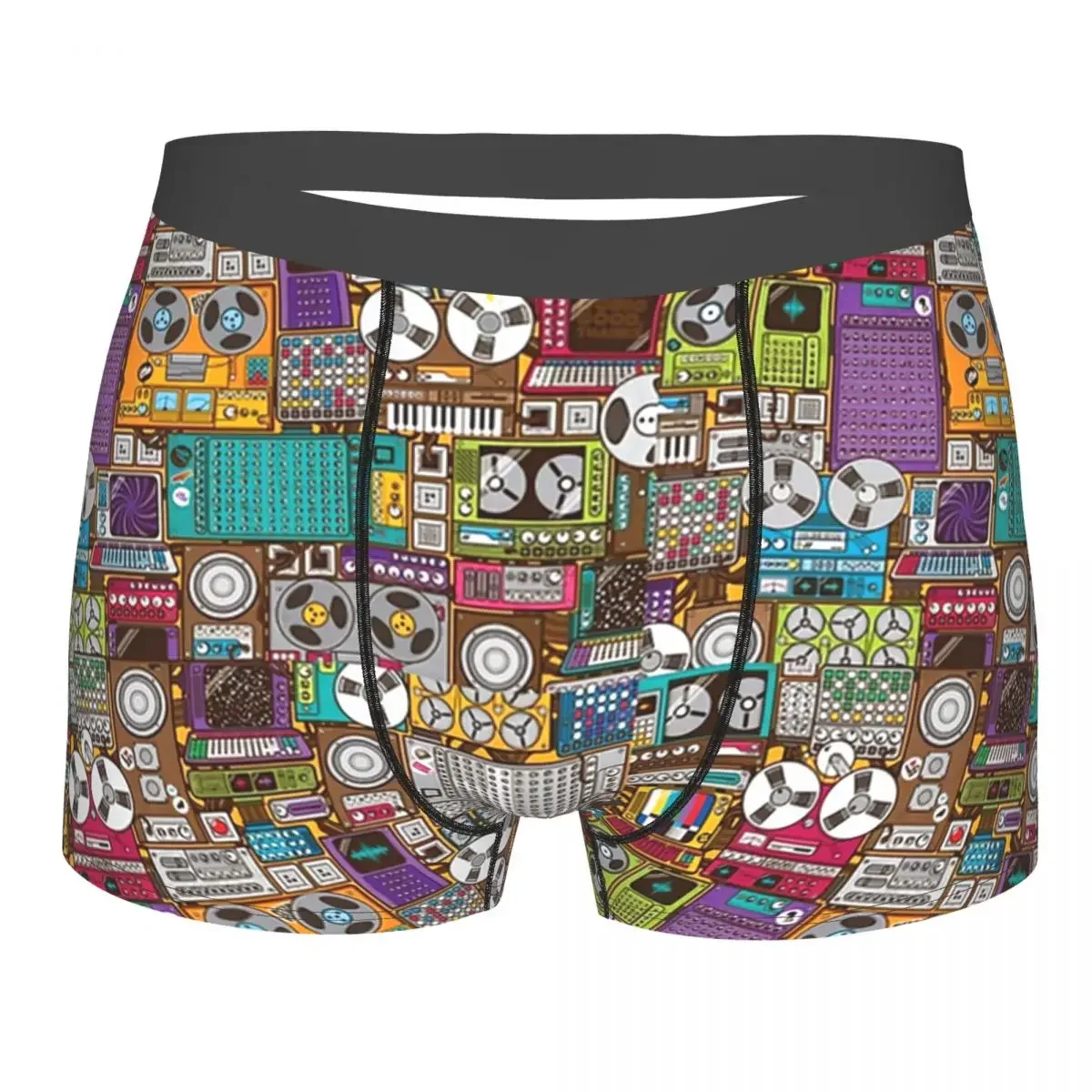 Electronic 80's Retro Devices Underpants Breathbale Panties Male Underwear Print Shorts Boxer Briefs