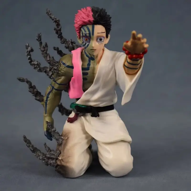 New Anime Figure 13cm Demon Slayer Akaza Hakuji Model Doll Action Figurine PVC Decoration Peripheral Desktop Ornament Decor Toy