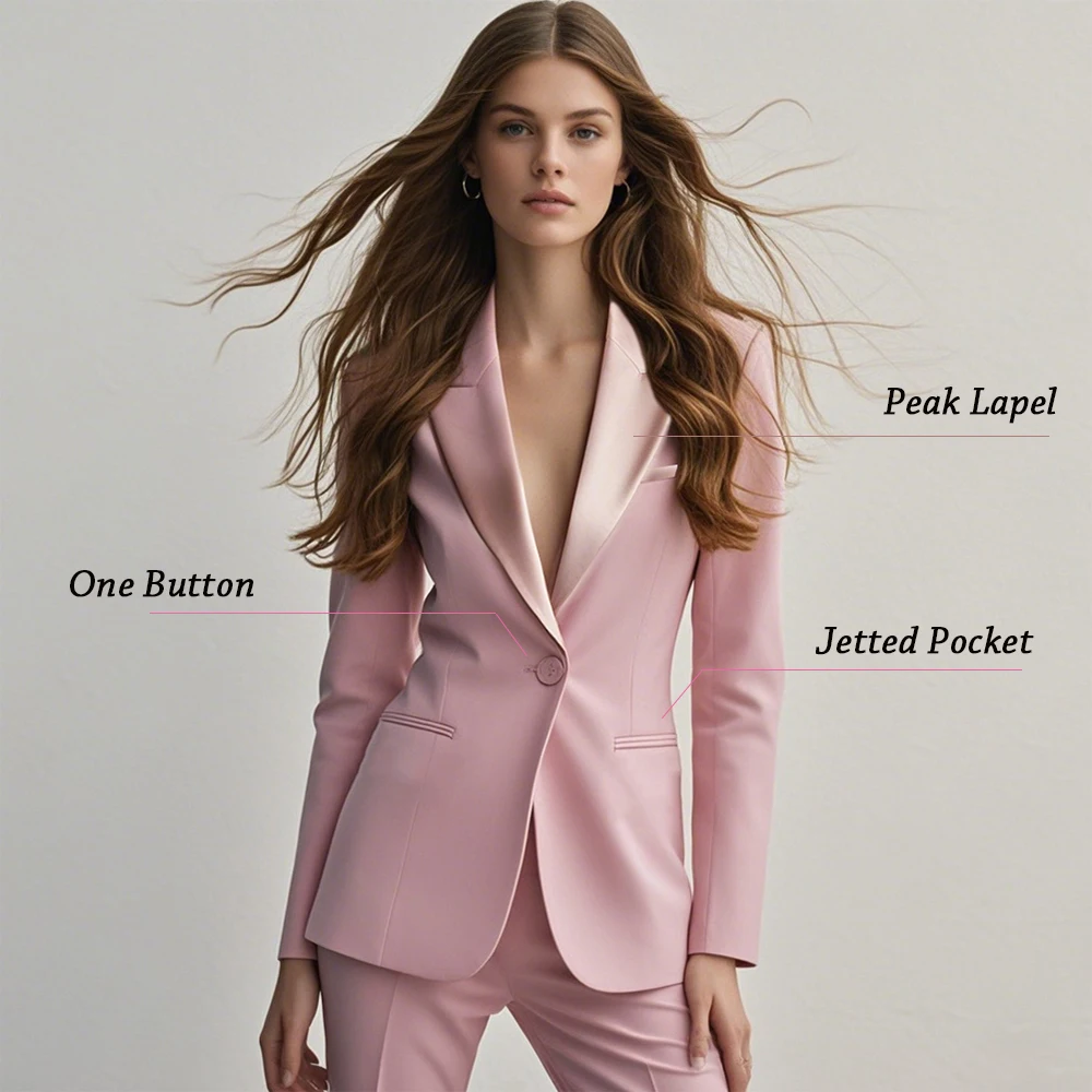 بدلة نسائية مكونة من قطعتين بدلة نسائية أنيقة بأكمام طويلة للعمل #5