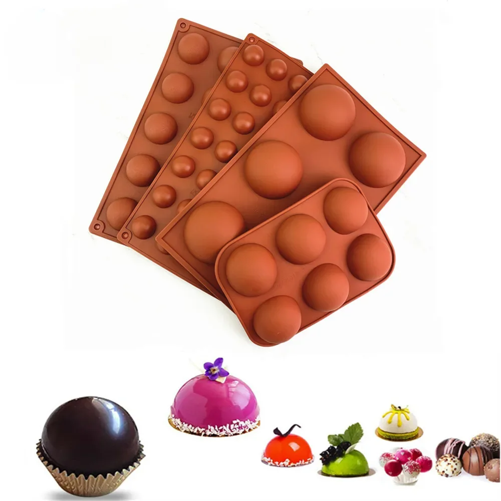 Ball Round Half Sphere Silicone Molds for DIY Baking Pudding Mousse Chocolate Cake Mold Handmade Kitchen Accessories Tool