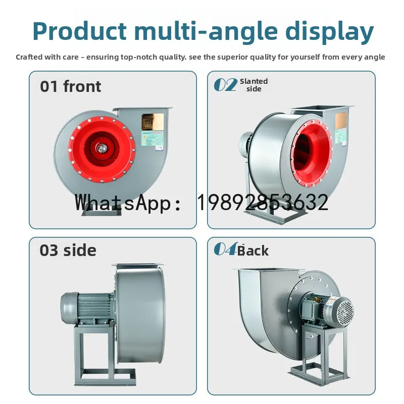 YFY Centrifugal Fan Industrial Dust Removal 3/5.5/7.5kw Exhaust Boiler Induced Draft Fan High Power Powerful
