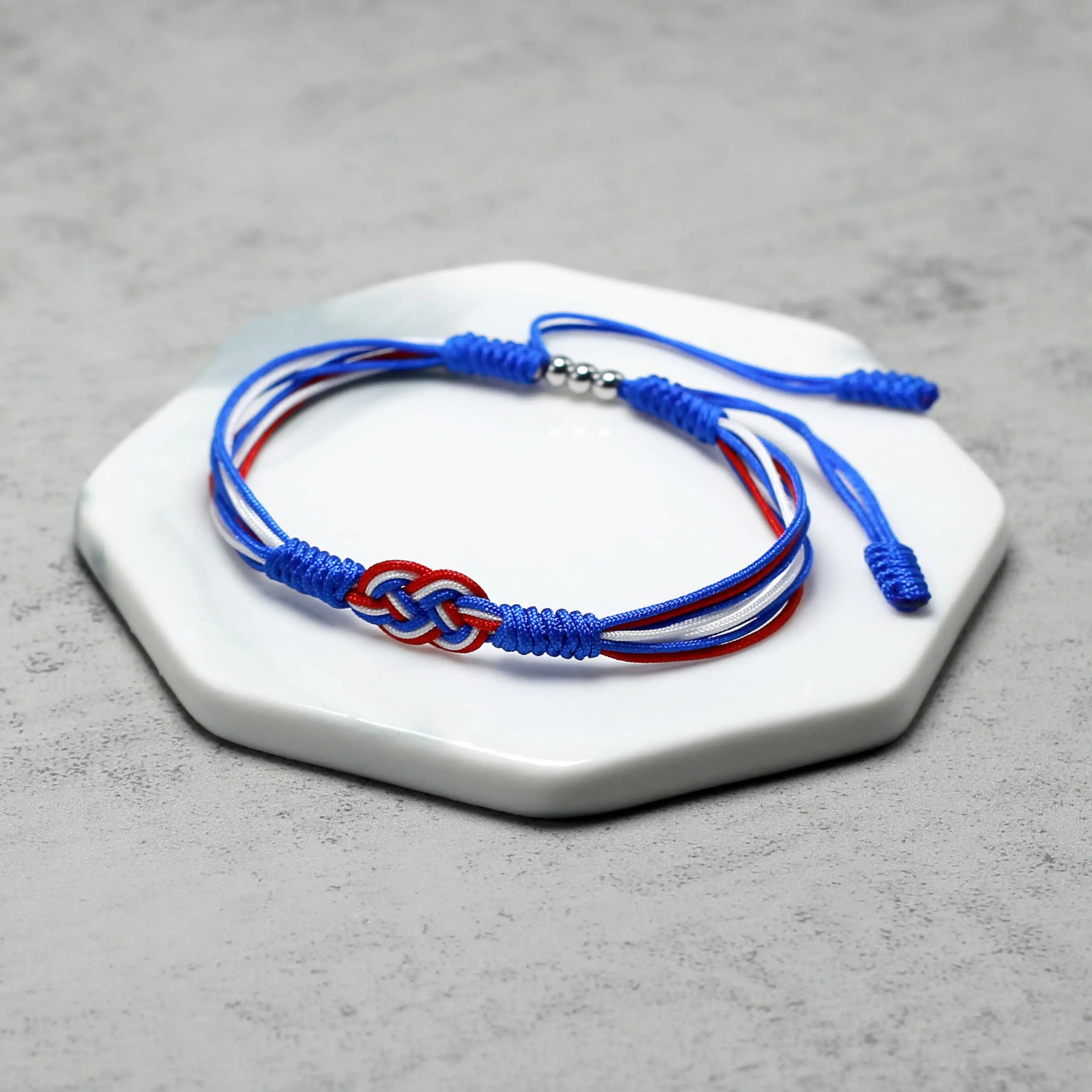 Pulseira de bandeira do país com cordão de surfista - Proteção da sorte da amizade para sempre unissex