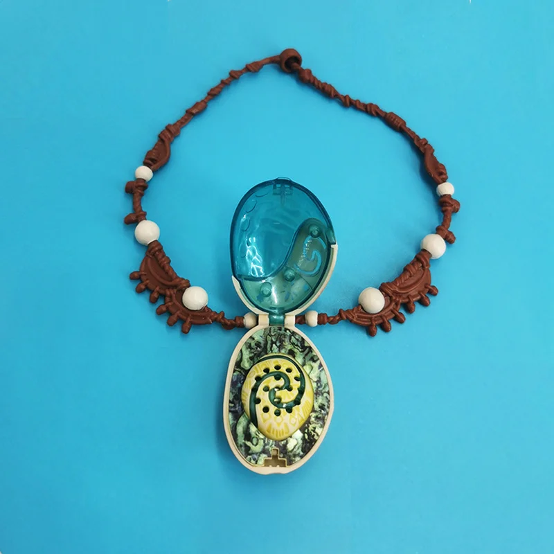 2025 nowy Disney 1:1 replika naszyjnik Moana animacja peryferyjny kształt oceanu naszyjniki z wyglądającymi prezentami urodzinowymi dla dzieci