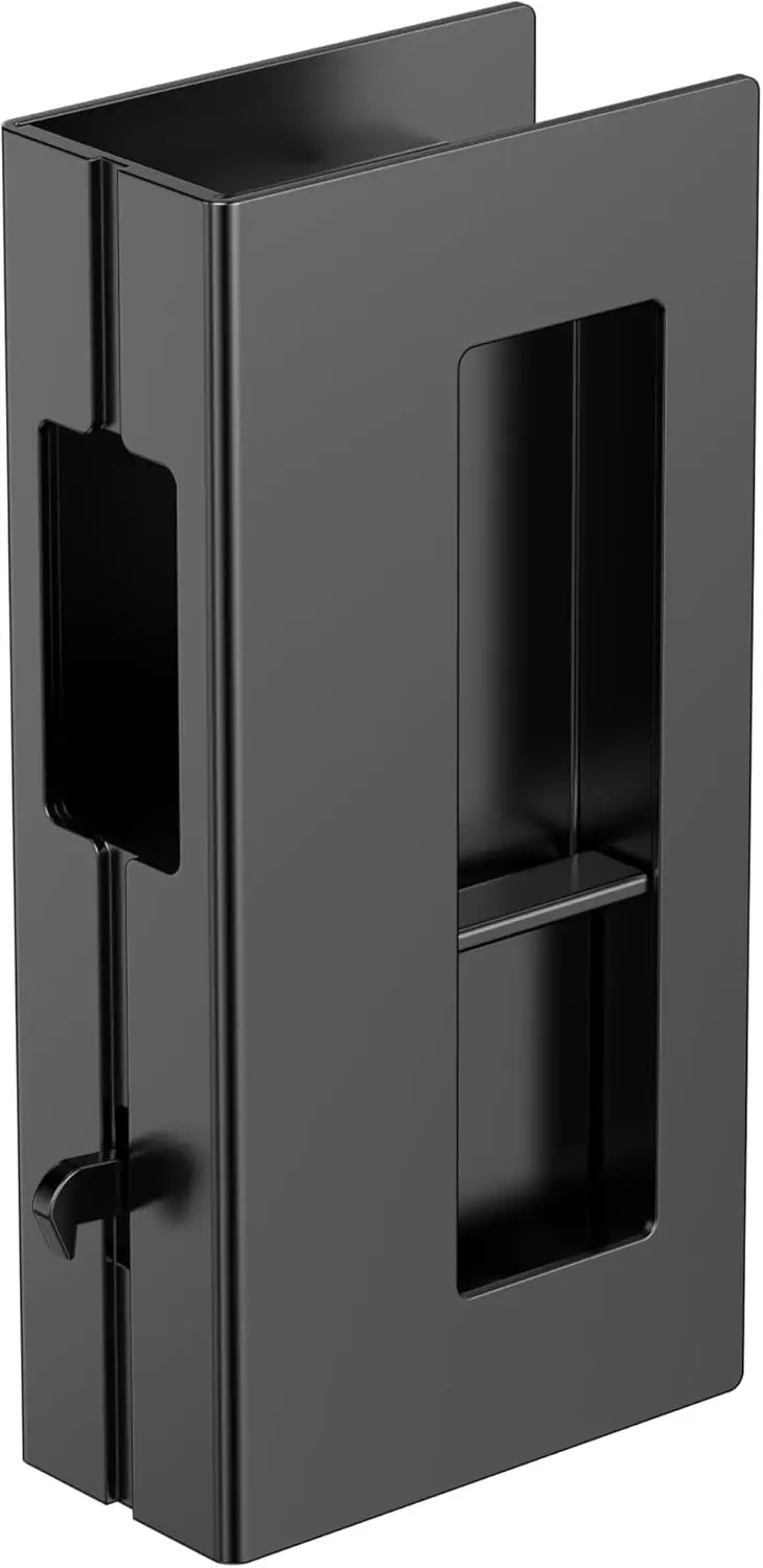 

Ручка-скоба для раздвижных дверей с замком, деревянная, для дверей толщиной 1-3/8 дюйма - замена старой фурнитуры, матовый черный цвет