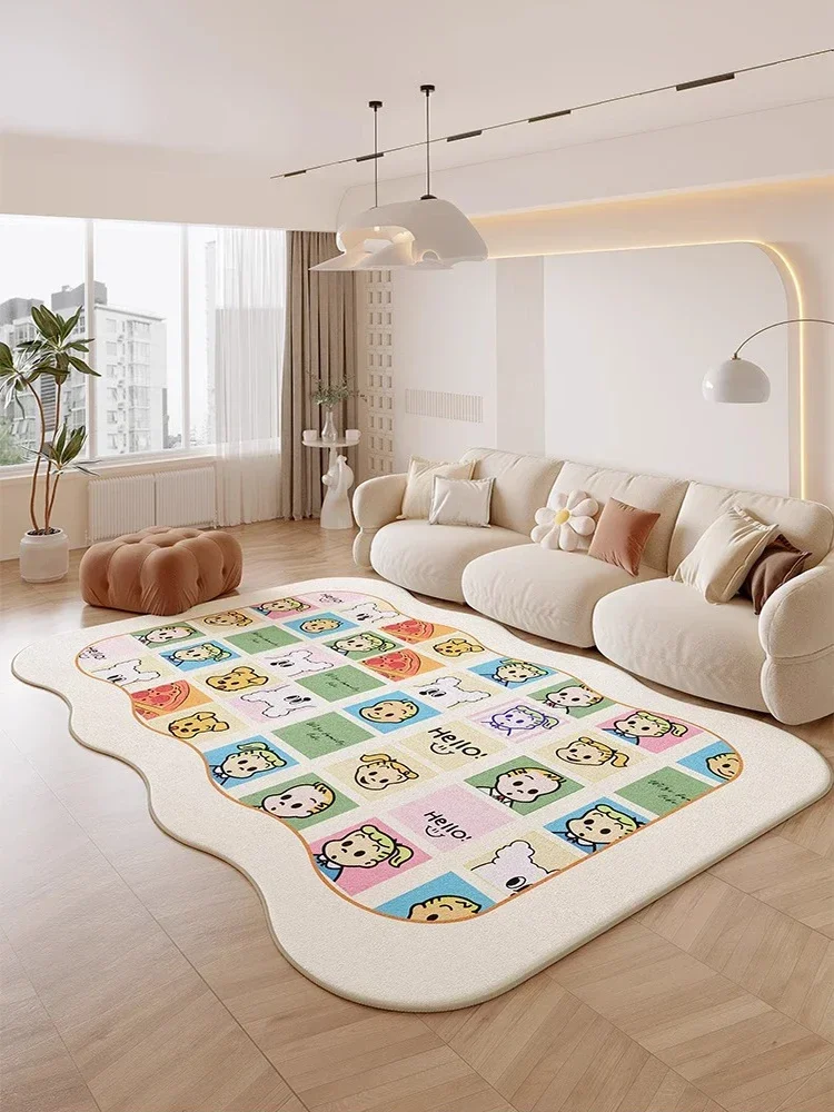 Cute Cartoon Children's Bedroom Carpet Monster Animation Pattern Living Room Large Area Rug Irregular Animal Home Decoration Rug