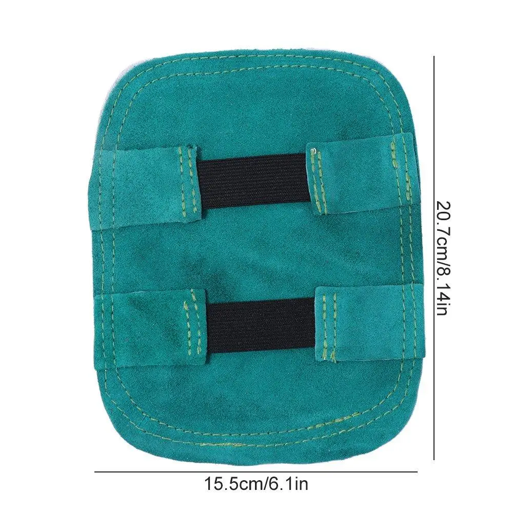 ارتفاع درجة الحرارة مقاومة قفازات لحام وسادة سماكة مريحة الألومنيوم عودة لحام وسادة اليد جلد البقر الألومنيوم احباط