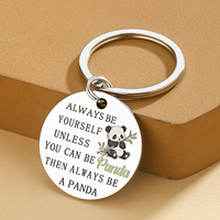 Unique panda keychain gift, suitable for ladies, men, girls, boys, thoughtful birthdays, daily gifts, cute panda pattern, gift