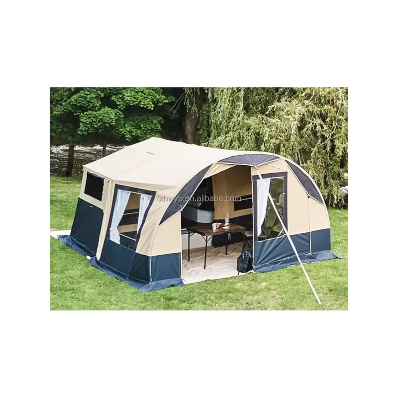 Customized UV-Resistant Durable Waterproof Four-Season Camper Trailer Tents Stainless Steel Poles Quick Setup 17SQM