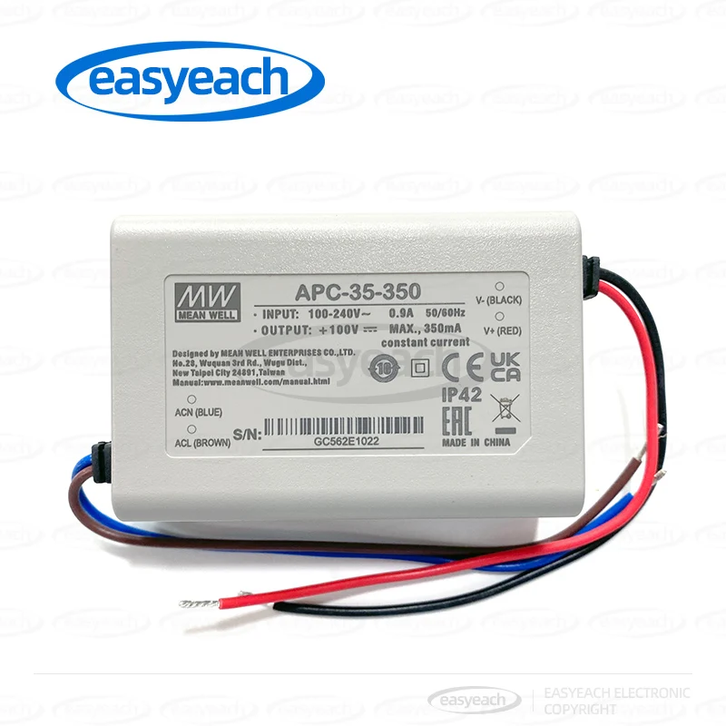 MEAN WELL APC-35-350 LED Lighting Constant Current Waterproof 35W Single Output Switching Power Supply