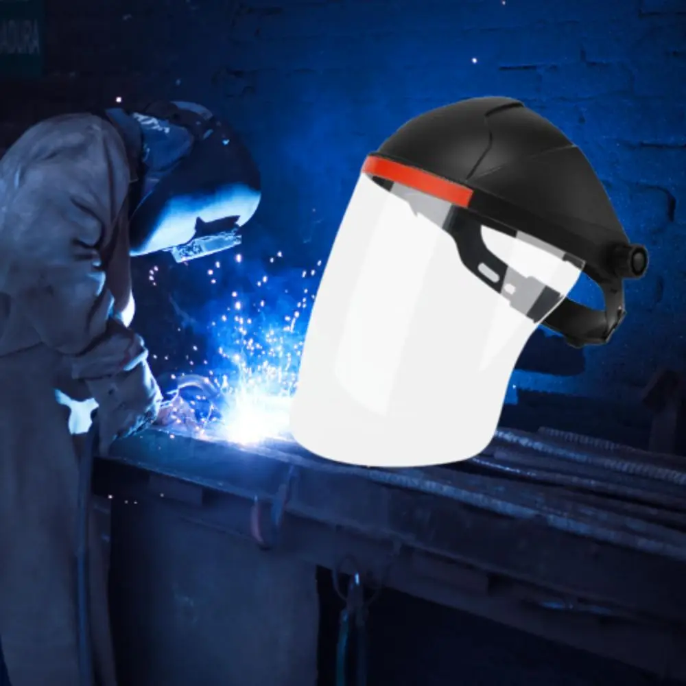 PC البلاستيك لحام قناع واقٍ مكافحة سبلاش الوجه الجبهة قناع لحام خوذة المضادة للأشعة فوق البنفسجية قناع الوجه الشفاف طحن #3