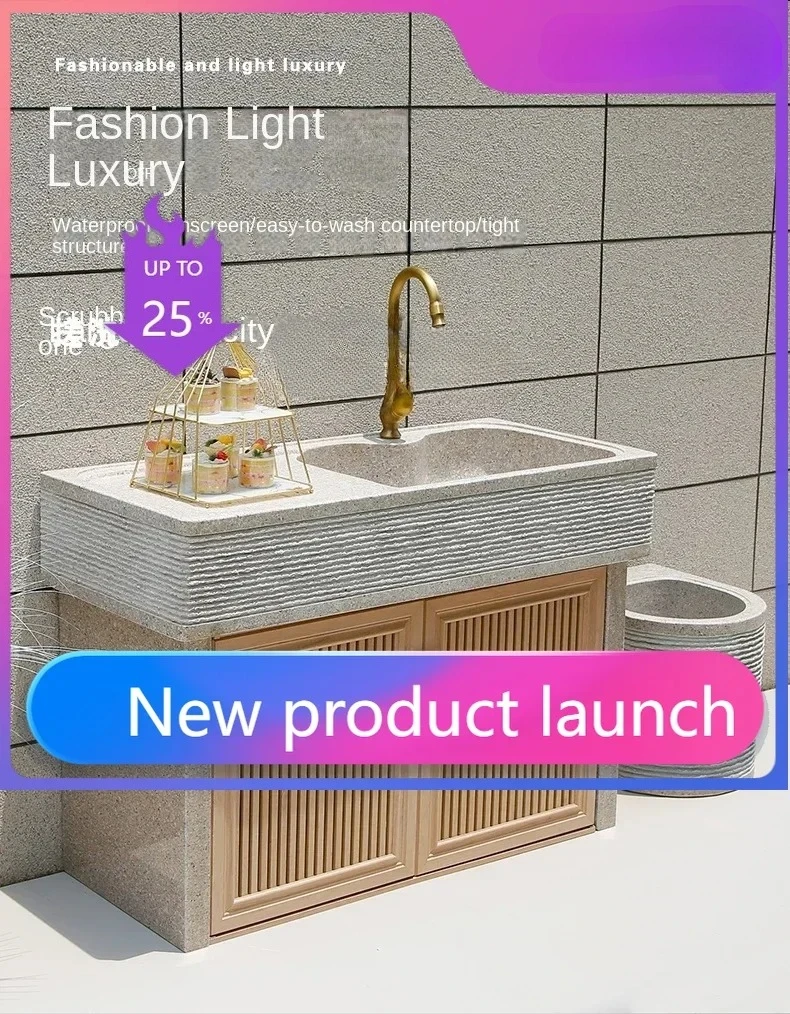 marble laundry pool outdoor whole stone integrated wash basin balcony household granite sink