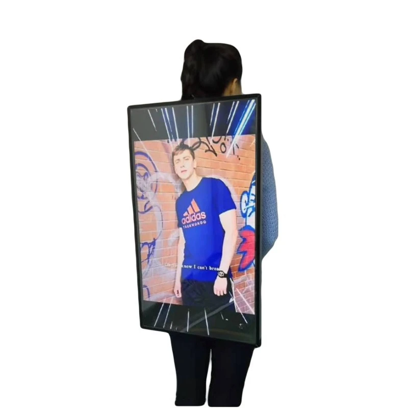 Backpack Walking Billboard 15.6-32inch LCD Digital Walker Billboard Human Walking Advertising Billboard