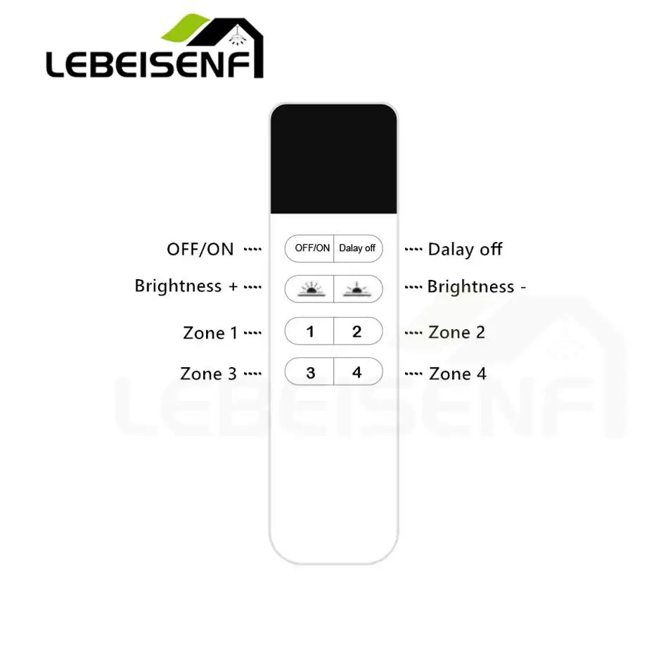 Baliza con Bluetooth 2,4G, Control remoto inalámbrico RF de 8 teclas, 4 zonas, para tira de luces LED Tuya inteligente, controlador de grupos de