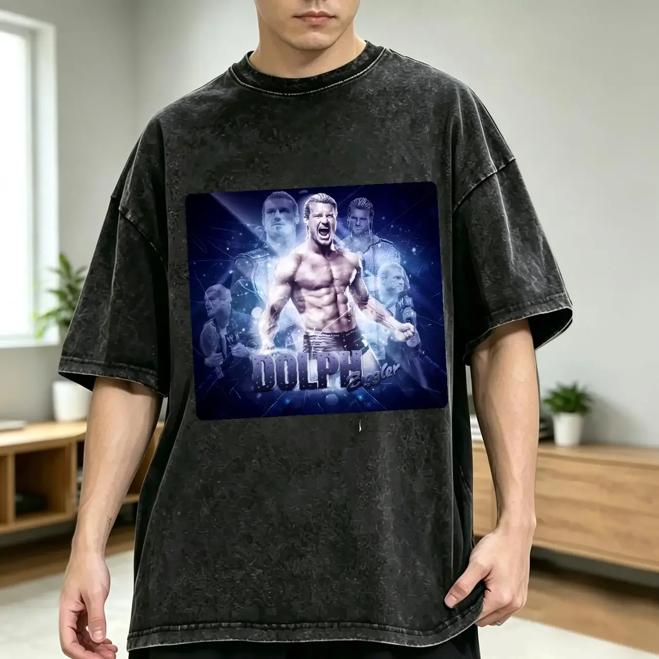 washed T Shirt New Popular Dolph Ziggler  Men All Size B718 long sleeves vintage Washed Breathable fashion graphic homme Unisex
