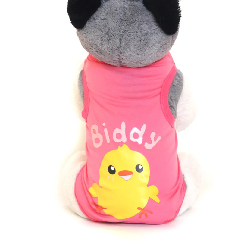 Cartoon pet vest teddy bear little dog clothes spring and summer outfits small dogs cats pet clothes