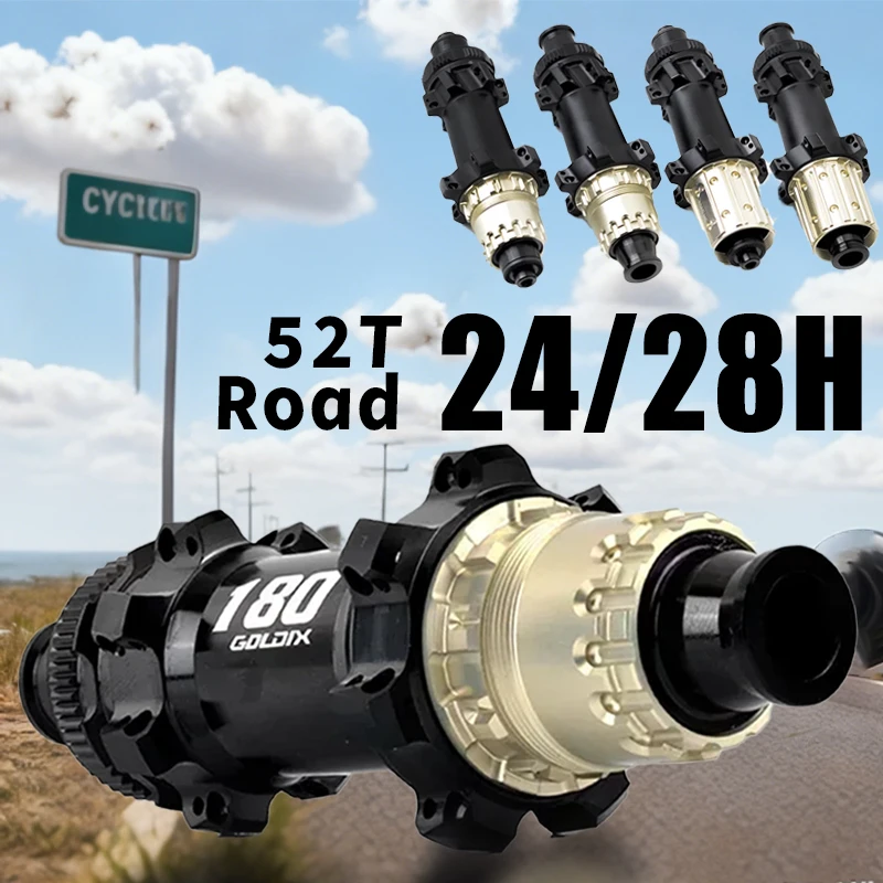 

GOLDIX 180 дорожная ступица с 24 отверстиями и 28 отверстиями, задняя передняя велосипедная ступица, трещотки 52T Noisy K7 Cube XDR Thunder Masses Pro7 12X142