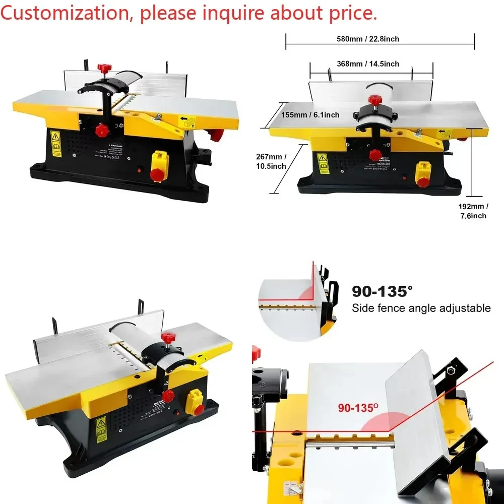 1800W Electric Wood Thicknesser Planer Multifunctional For Woodworking Wood Jointer