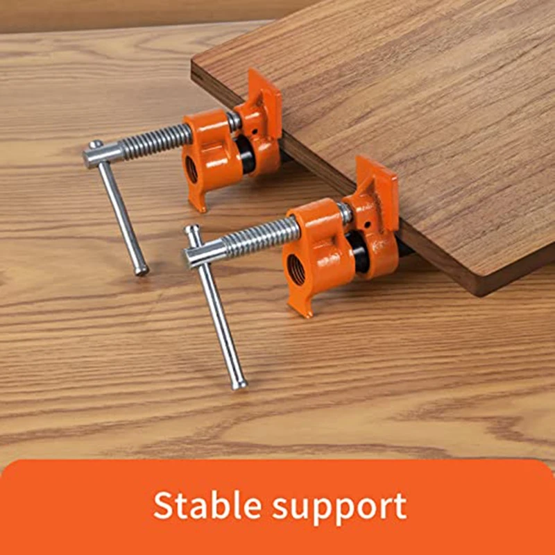 Metal Pipe Clamp 1 Pack 1/2 Inch Pipe Clamps, Fits With 1/2In Tube,Suitable For Woodworking Assembly Or Cuttings, Wood Clamps