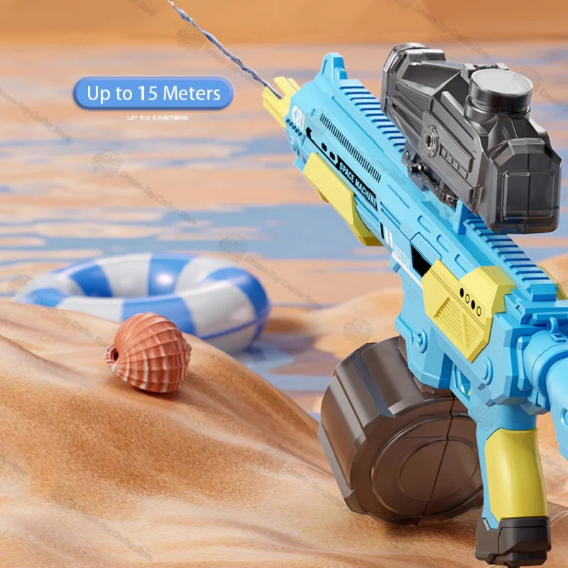 Electric M416 Water Gun Automatic Soaker Toy Rifle Light Up Outdoor Water Blaster for Kids Adults Realistic Shooting Play