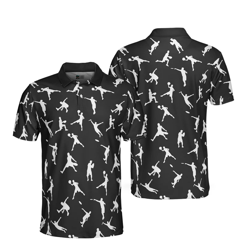 Fashion Sport Flying Disc 3D Print Polo Shirts For Men Clothes Funny Game Short Sleeve Casual Hawaiian POLO Shirt Boy Streetwear