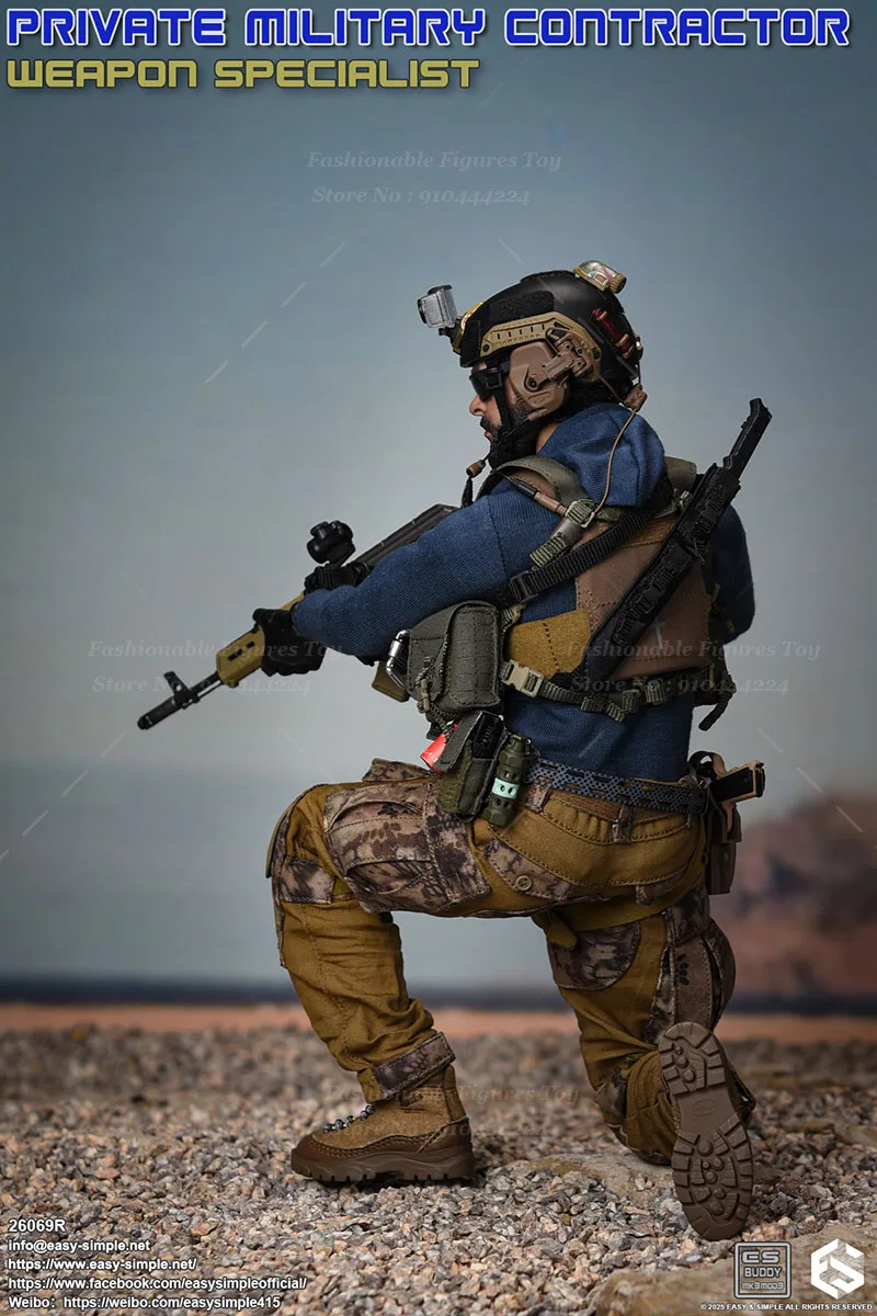 Easy&Simple ES 26069R 1/6 mężczyźni żołnierz prywatny wykonawca wojskowy specjalista w dziedzinie broni 12 cali Model postaci lalki