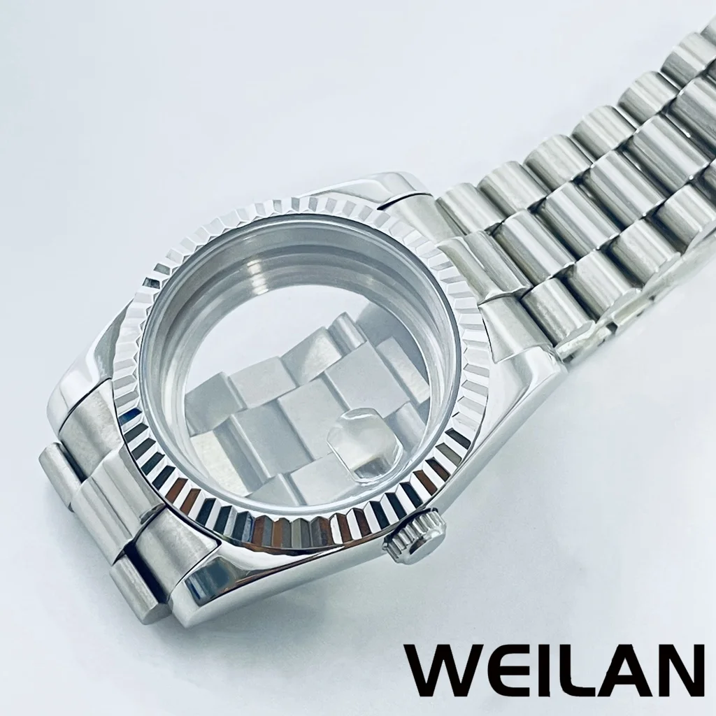 36mm 40mm Silvery NH34 NH35 NH36 NH38 NH39 NH70 NH72 ETA2824 PT5000 Watch Case Top Waterproof Sapphire Crysta