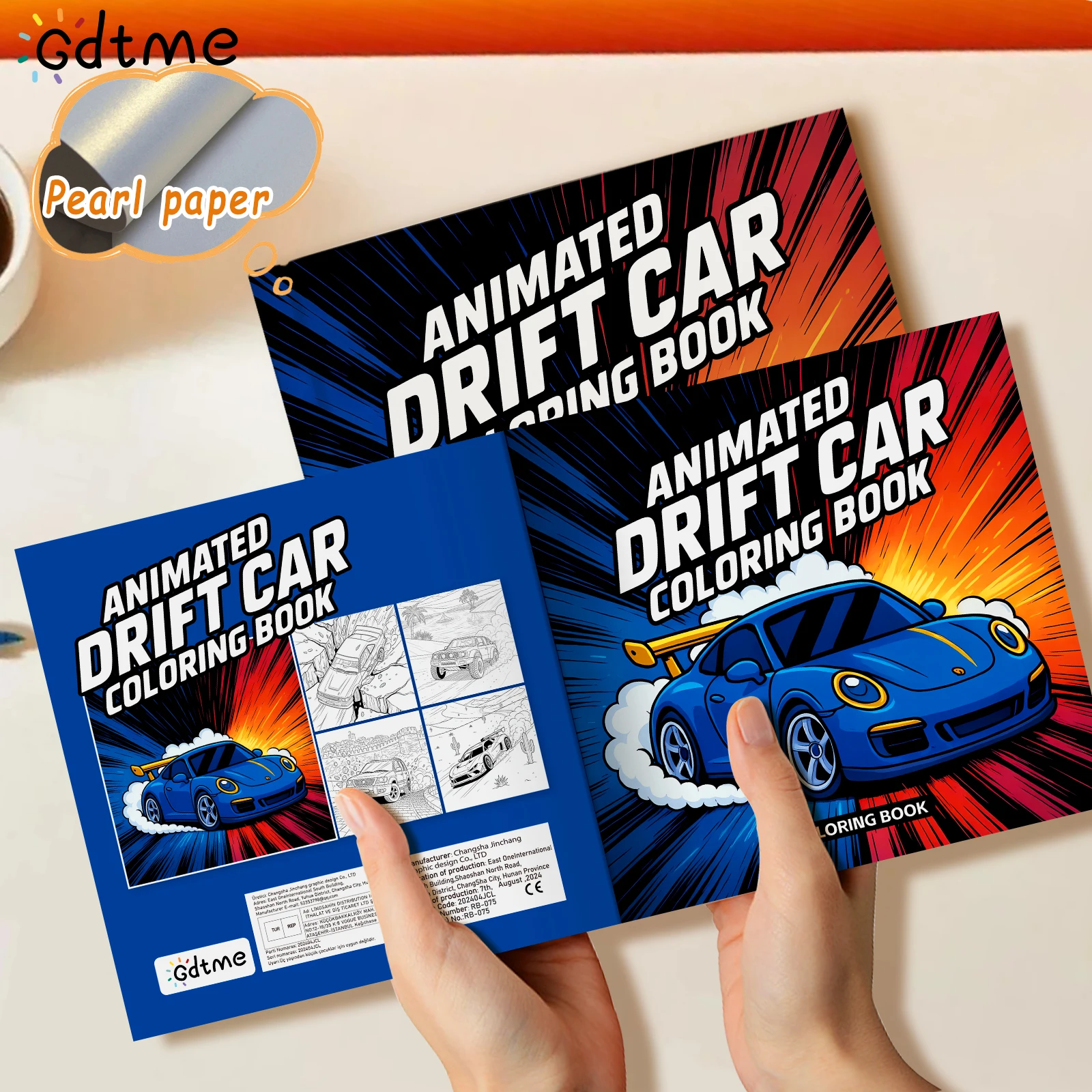 كتاب تلوين السيارة المتحركة الانجراف للبالغين، لعبة رسم مونتيسوري التعليمية لتخفيف التوتر والغطس الورقي ﻿