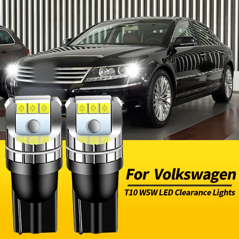 2PCS T10 W5W LED Clearance Lights ​Canbus For VW Phaeton 2002-2016 Santana 95-12 Scirocco mk3 08-17 Tiguan 09-16 Car Accessories