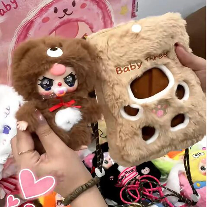 

New Baby Three V2 Mystery Box Mobile Phone Bag Plush Blind Box Doll Detachable Pendant Cute Play Doll Figures Toy Surprise Gift