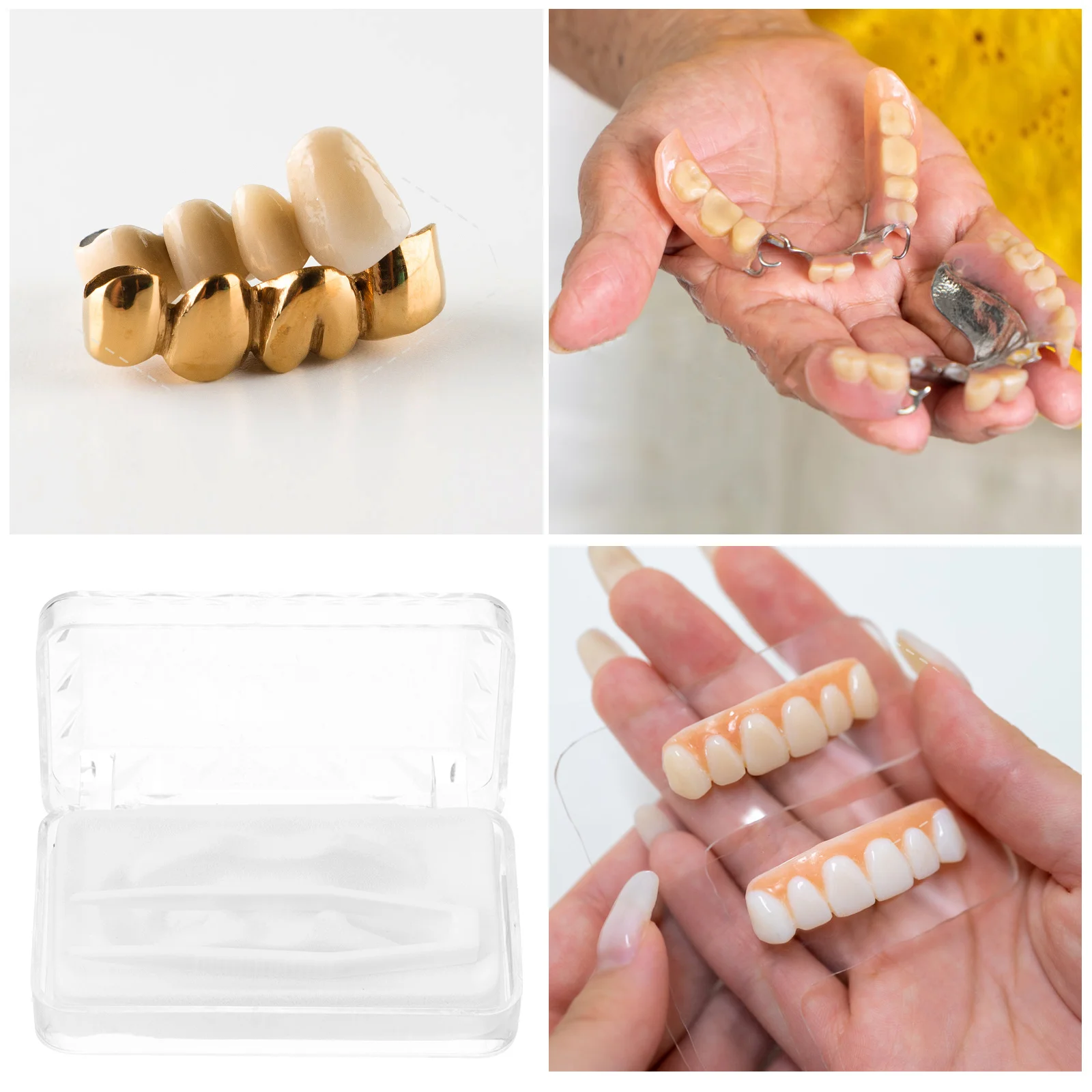 

2pcs Denture Box Portable Case For Travel Orthodontic Retainer Storage Small Container Dental Brace Carrying Case