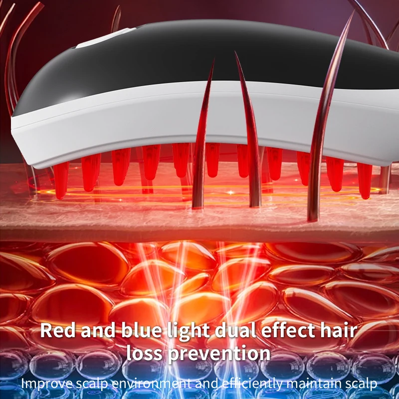 مشط تدليك الشعر، مشط قص الشعر، مشط تدليك حجم فروة الرأس، يمنع تساقط الشعر، مشط تدليك كهربائي #5