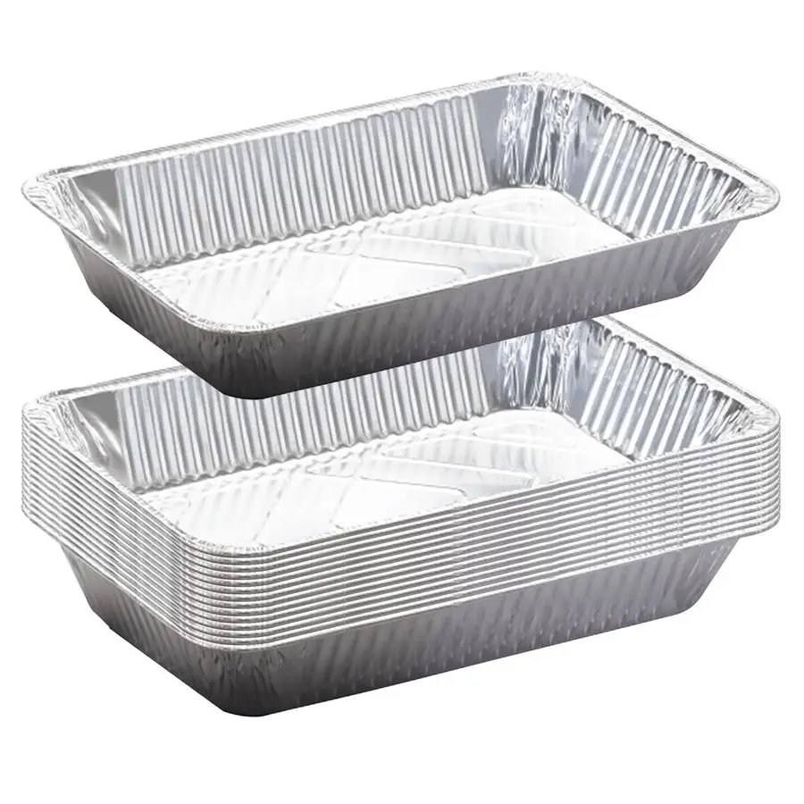 

Aluminum Foil Pans, Full Size, Large Disposable Foil Trays 21 x13 for Chafing, Baking, Catering 15ct
